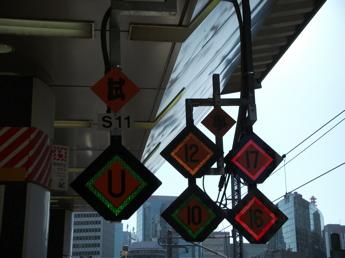 ホーム端標識